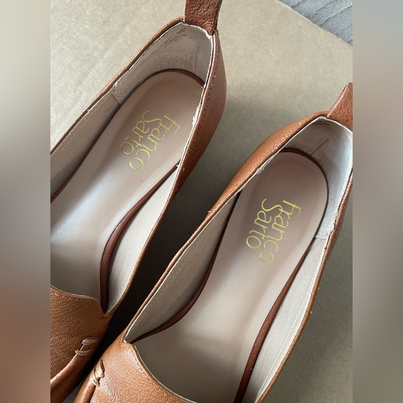 Franco Sarto Shoes Women’s 8 Susie Classic Brown Cognac Flats Loafers Slip on - Picture 3 of 6